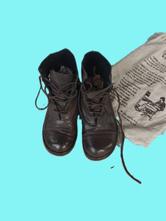 Cydwoq Handmade Leather Lace-Up Boots – Brown Cap Toe – EU 37 / US 6.5–7 + Canva - Picture 4 of 7